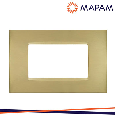 PLACCA METALLO T4 CBM7004-7 4P ORO SPAZZOLATO