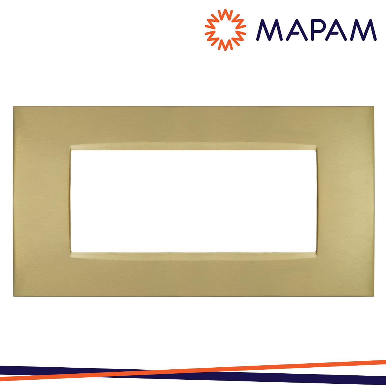 PLACCA METALLO T4 CBM7007-7 7P ORO SPAZZOLATO