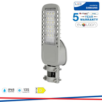 LED ARMATURA STRADALE SAMSUNG CHIP 5 ANNI DI GARANZIA 30W SLIM 6400K 135 LM/W