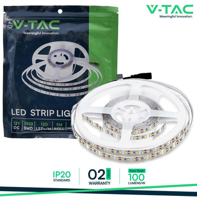 STRISCIA LED SMD3528 120 LEDS 3000K IP20