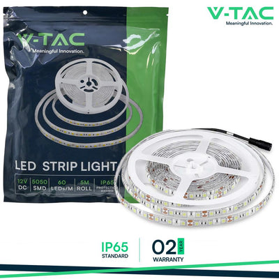 STRISCIA LED SMD5050 60 LEDS 3000K IP65