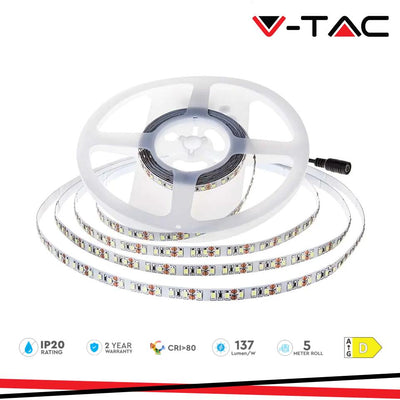 STRISCIA LED SMD2835 126 LEDS 24V IP20 3000K 137 LM/W