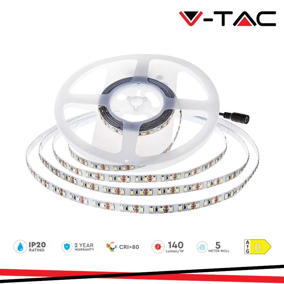 STRISCIA LED SMD2835 168 LEDS 24V IP20 4000K 140 LM/W