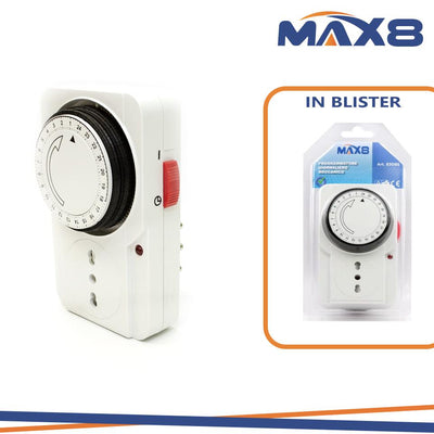 TIMER GIORNALIERO PRESA BIPASSO 10/16A 2P+T SPINA 16A 2P+T