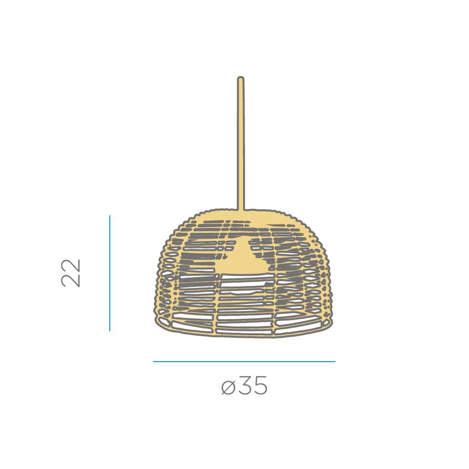 BOSSA 20 CABLE HANG  INDOOR USE  WITHOUT BULBBOSSA 20 CABLE