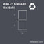 WALLY SQUARE 18X18X18 SOLAR  OUTDOOR USE  WHITE LIGHT