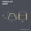TARIDA SIT ARMS SOLAR & RECHARGEABLE BATTERY  INDOOR & OUTDO