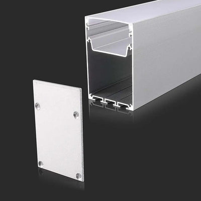 KIT DI MONTAGGIO PER STRISCE IN ALLUMINIO CON DIFFUSORE BIANCO 2000X50X75MM