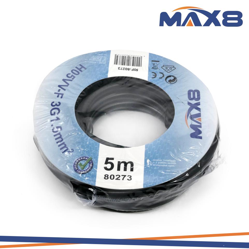 CAVO ELETTRICO 3X1.5MM 5MT NERO