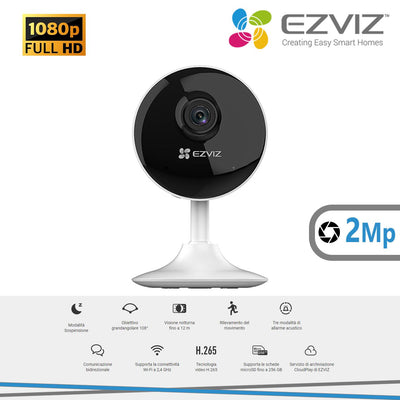 TELECAMERA DA INTERNO 2MP MICROSD H.265. WI-FI EZVIZ