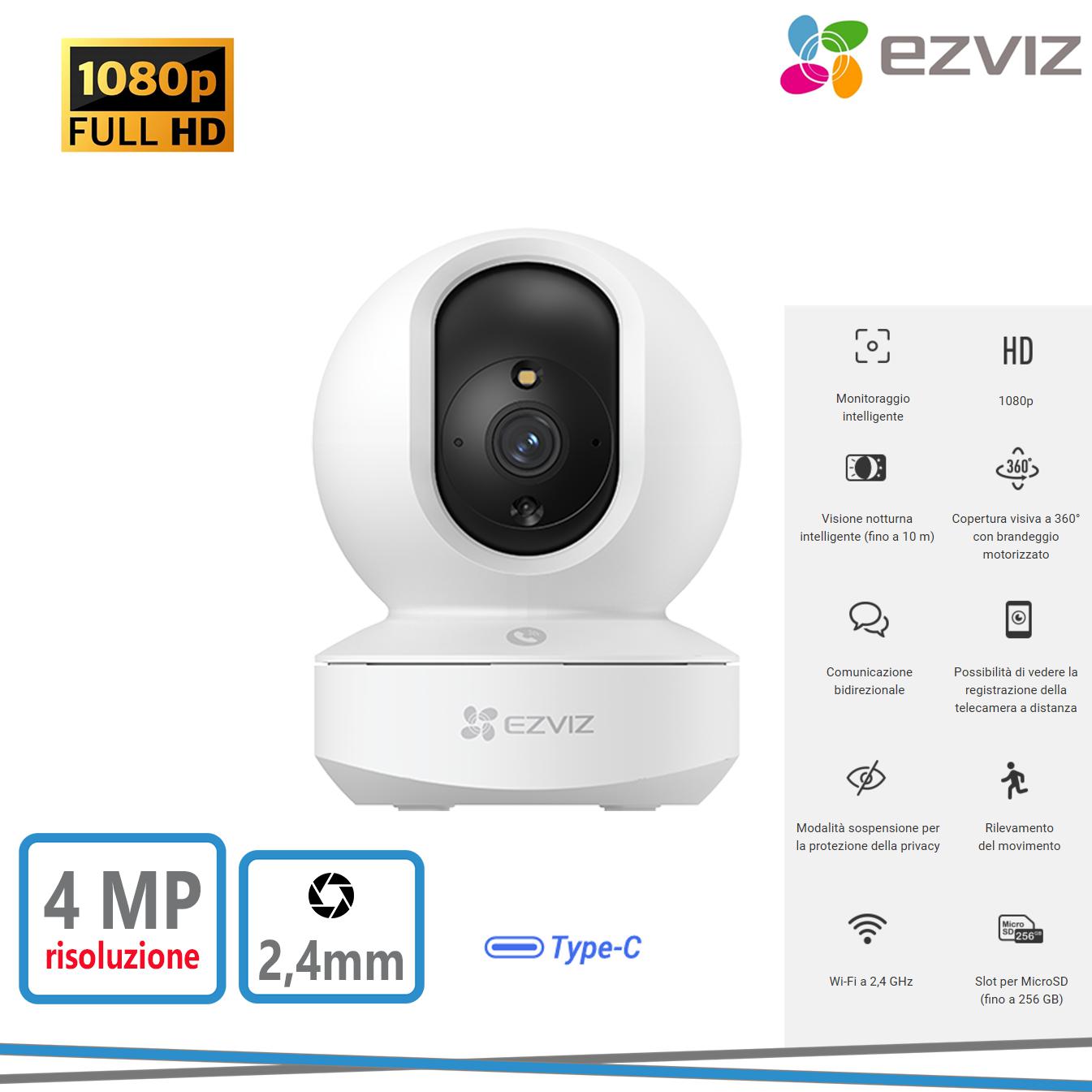 TELECAMERA PT DA INTERNO 4MP   WI-FI H.265 EZVIZ