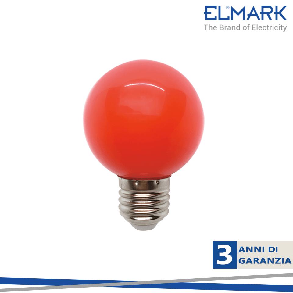 LED LAMPADA GLOBE G60 3W E27  ROSSO