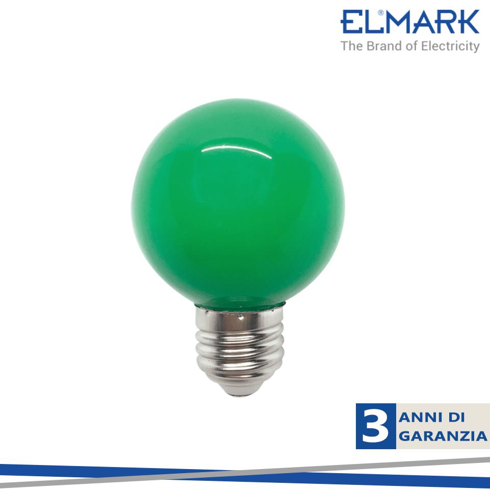 LED LAMPADA GLOBE G60 3W E27   VERDE