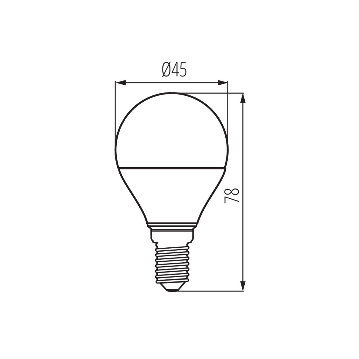 LAMPADINA LED IQ-LED G45E14 4,2W-CW - KANLUX