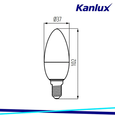 LAMPADINA LED IQ-LED C37E14 4,2W-CW - KANLUX