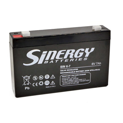 BATTERIA SINERGY AGM 6V 7,0AH  151X34X95/100