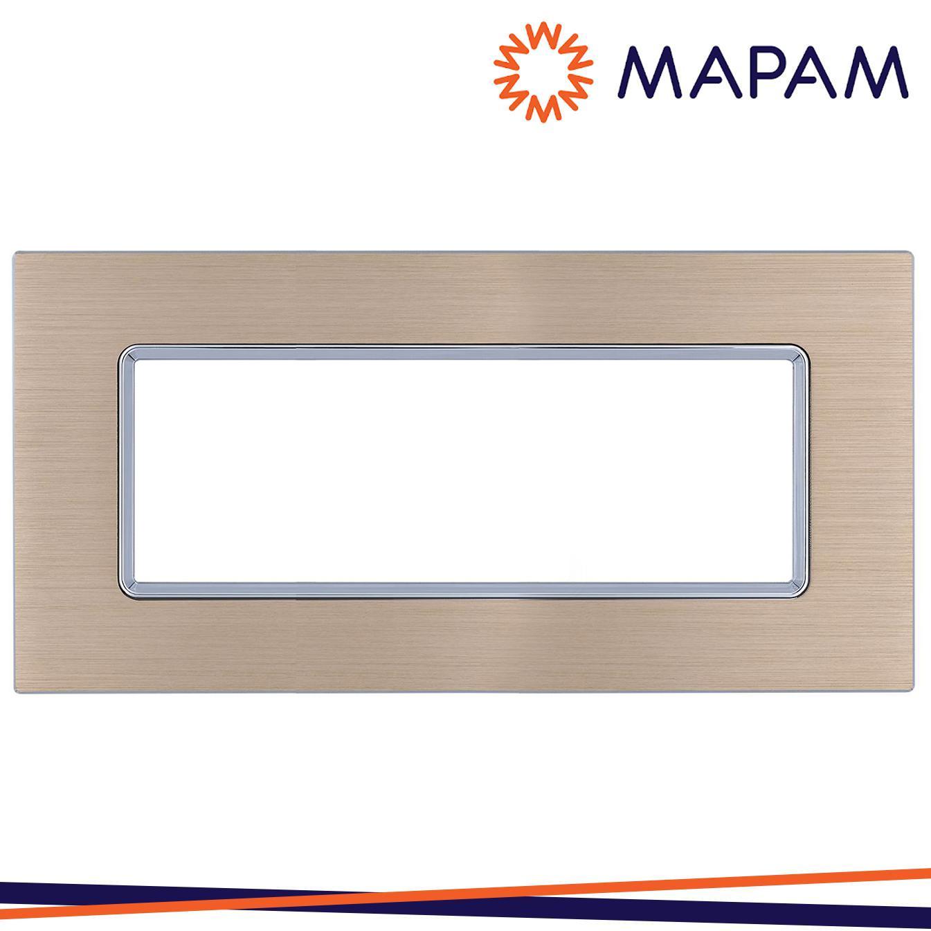 PLACCA ALLUMINIO M6007LL-2 GEM 7P CHAMPAGNE