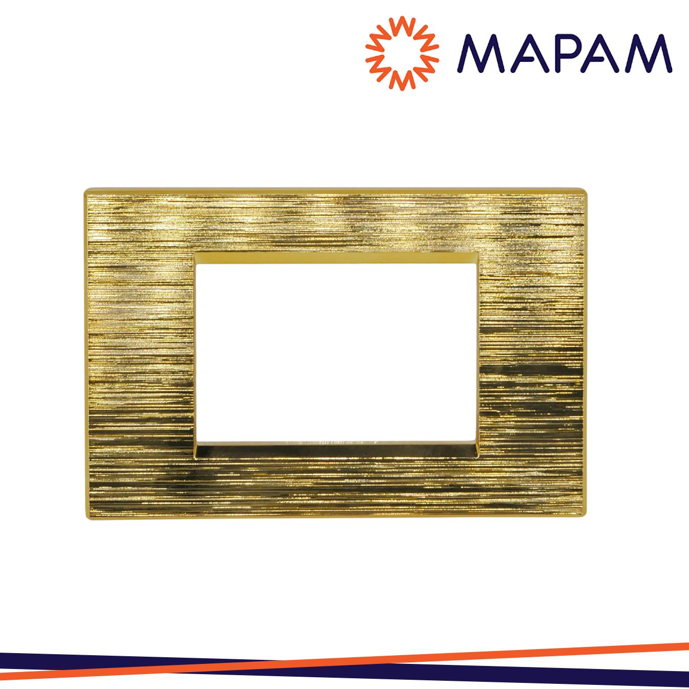 PLACCA TECNOPOLIMERO SPAZZOLATO 8003SL-5 ART 3P ORO