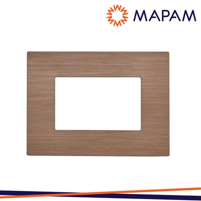 PLACCA TECNOPOLIMERO SPAZZOLATO 8003SL-14 ART 3P BRONZO