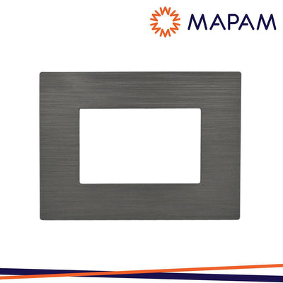 PLACCA TECNOPOLIMERO SPAZZOLATO 8003SL-24 ART 3P ANTRACITE