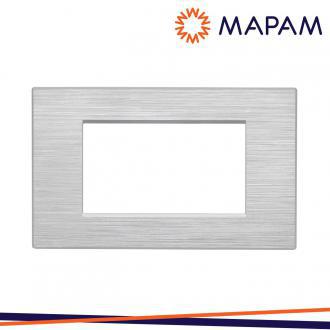 PLACCA TECNOPOLIMERO SPAZZOLATO 8004SL-9 ART 4P SILVER