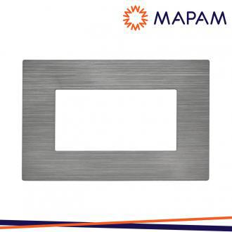 PLACCA TECNOPOLIMERO SPAZZOLATO 8004SL-20 T1-ART 4P PLATINO