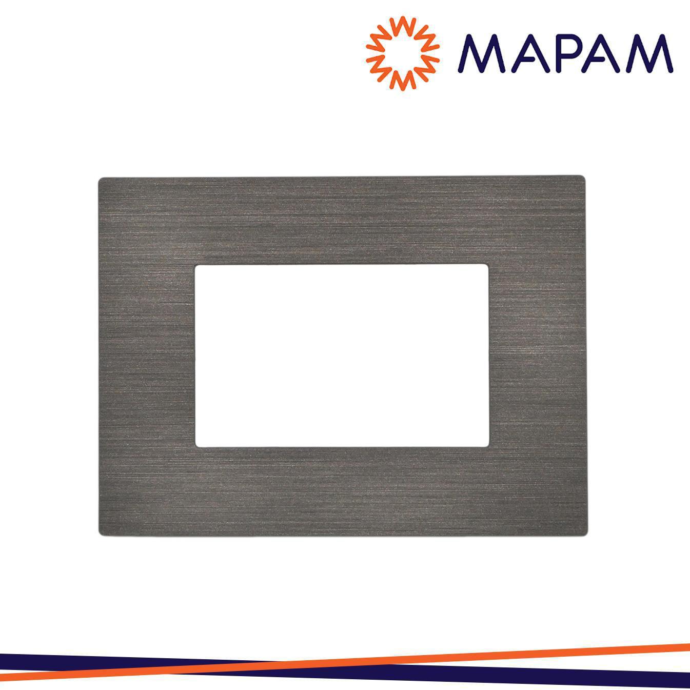 PLACCA TECNOPOLIMERO SPAZZOLATO M6003SL-7 T2-GEM 3P TESTA DI