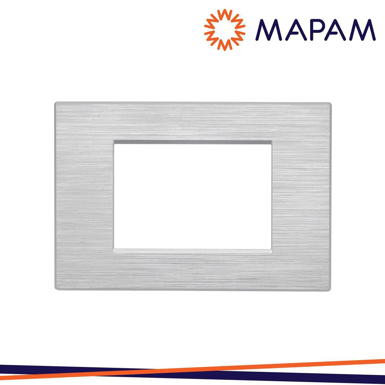 PLACCA TECNOPOLIMERO SPAZZOLATO M6003SL-9 GEM 3P SILVER