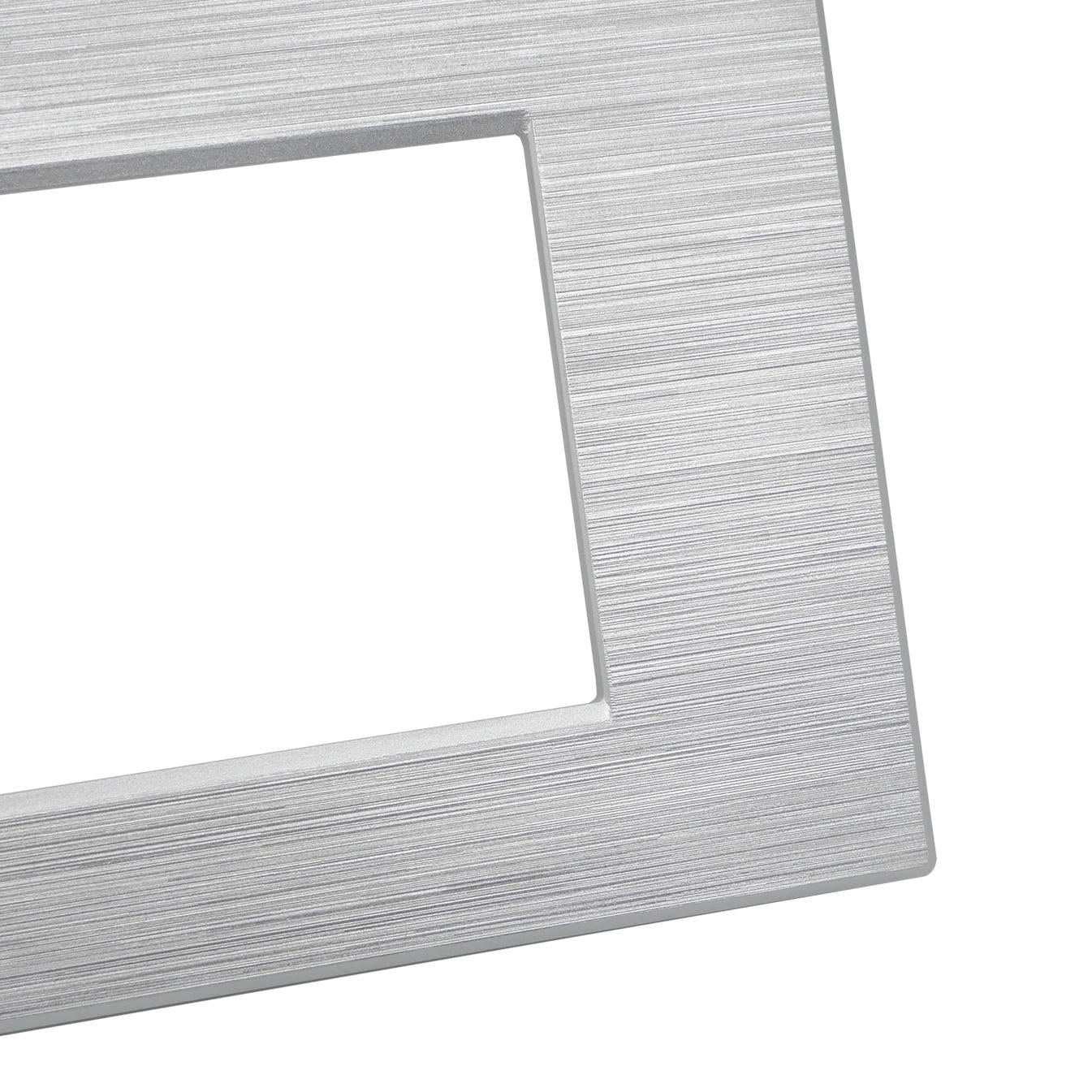 PLACCA TECNOPOLIMERO SPAZZOLATO M6003SL-9 GEM 3P SILVER