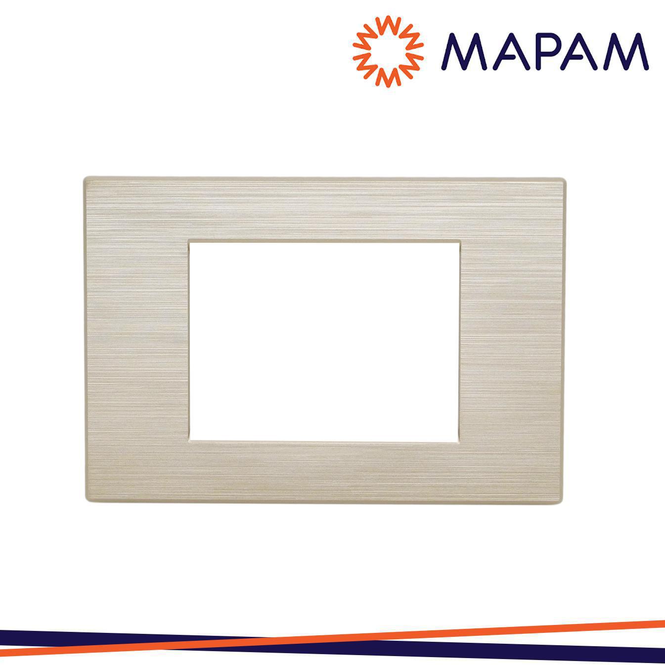 PLACCA TECNOPOLIMERO SPAZZOLATO M6003SL-13 T2-GEM 3P CHAMPAG