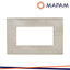 PLACCA TECNOPOLIMERO SPAZZOLATO M6004SL-4 GEM 4P SABBIA