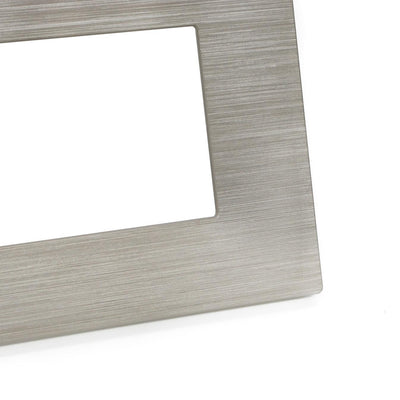PLACCA TECNOPOLIMERO SPAZZOLATO M6004SL-4 GEM 4P SABBIA