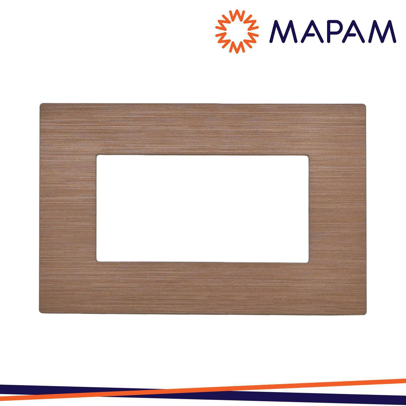 PLACCA TECNOPOLIMERO SPAZZOLATO M6004SL-14 GEM 4P BRONZO