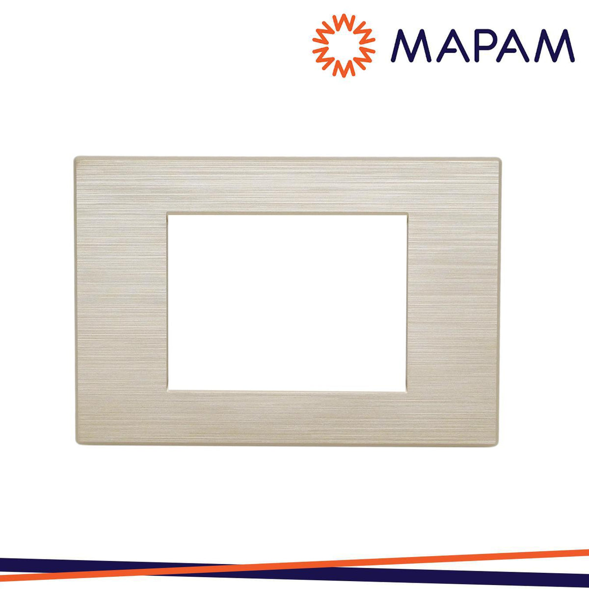 PLACCA TECNOPOLIMERO SPAZZOLATO M5003SL-13 JOY 3P CHAMPAGNE