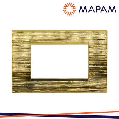 PLACCA TECNOPOLIMERO SPAZZOLATO M5004SL-5 JOY 4P ORO