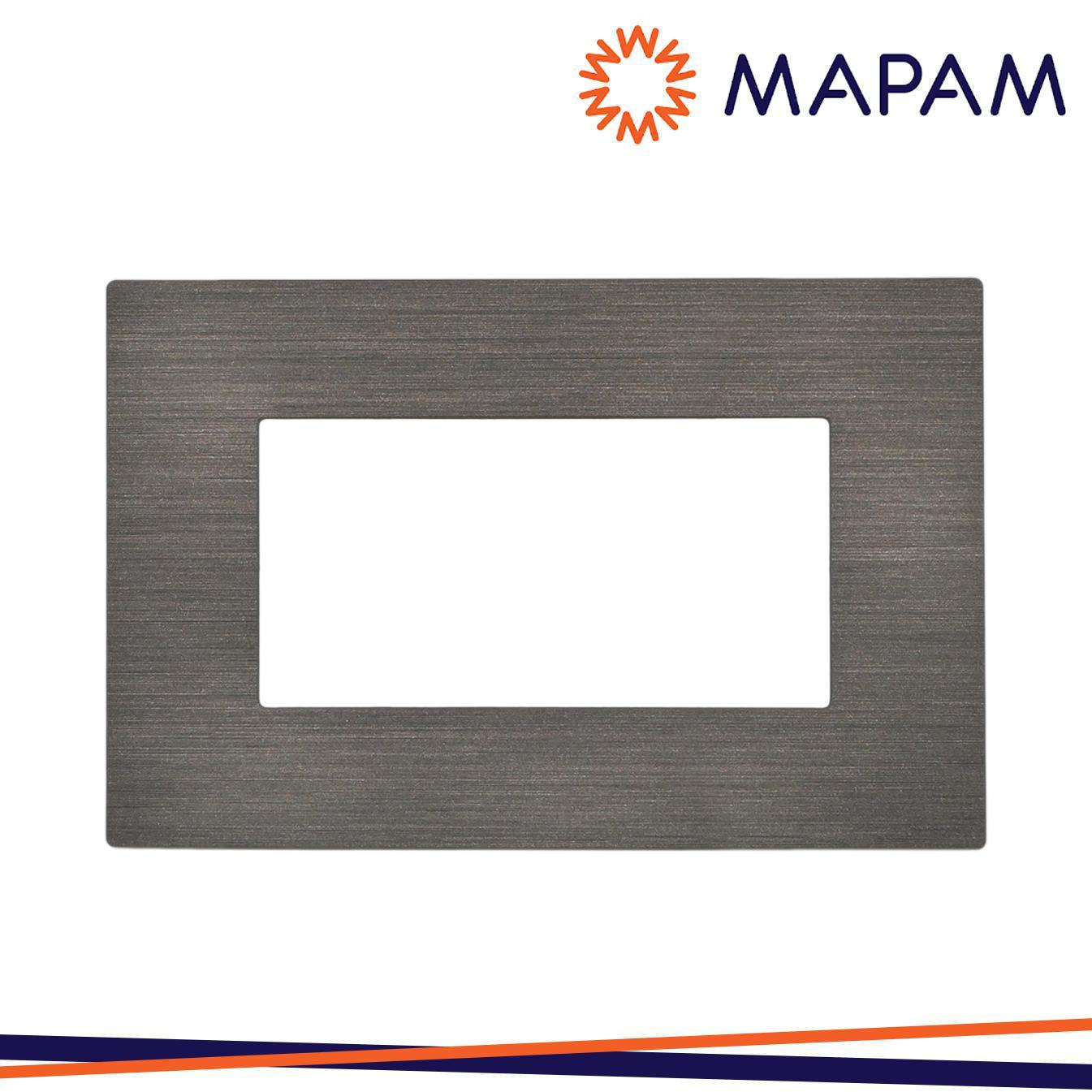 PLACCA TECNOPOLIMERO SPAZZOLATO M5004SL-7 JOY 4P TESTA DI MO