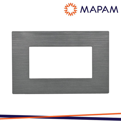 PLACCA TECNOPOLIMERO SPAZZOLATO M5004SL-8 JOY 4P GRIGIO