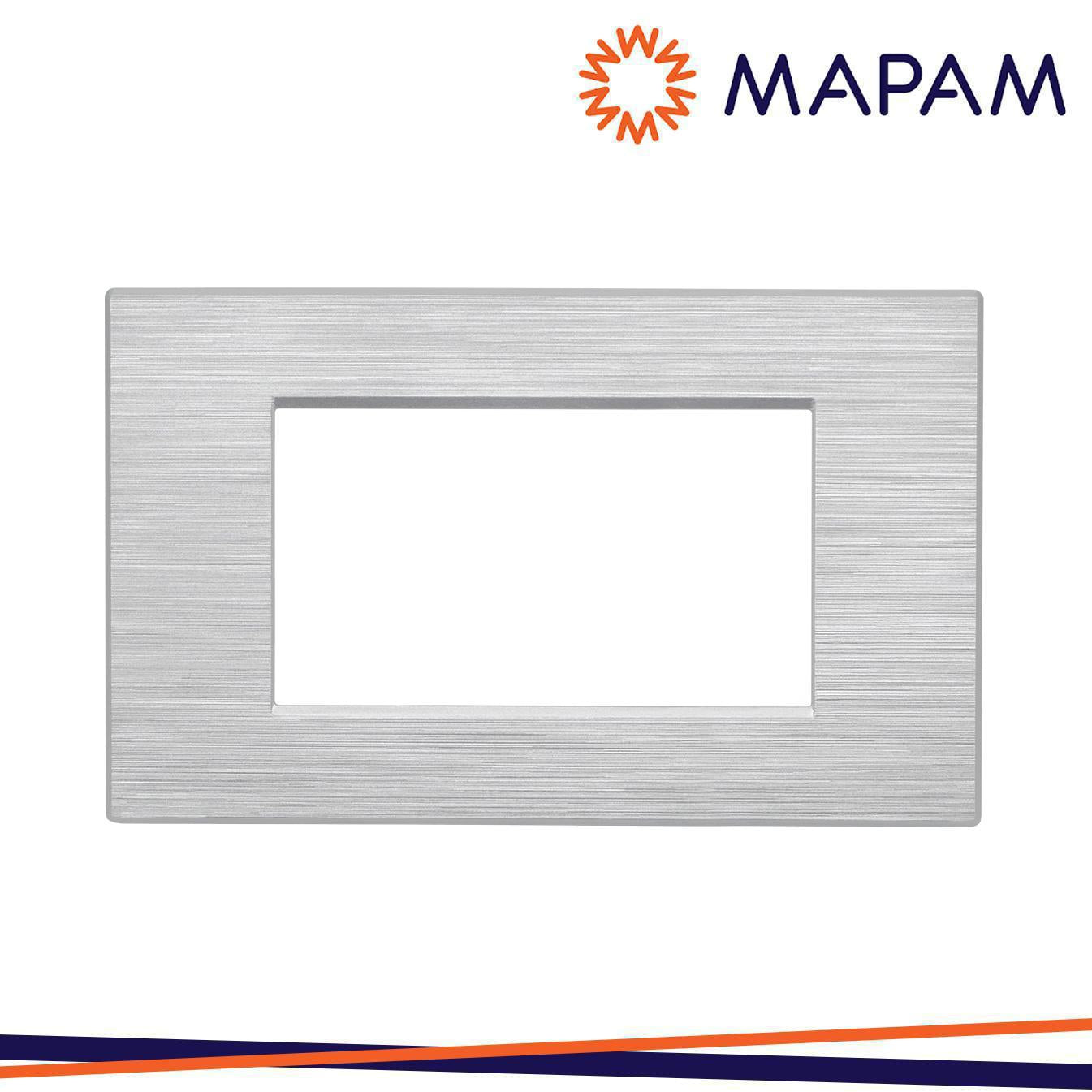 PLACCA TECNOPOLIMERO SPAZZOLATO M5004SL-9 JOY 4P SILVER