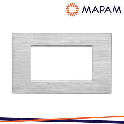 PLACCA TECNOPOLIMERO SPAZZOLATO M5004SL-9 JOY 4P SILVER