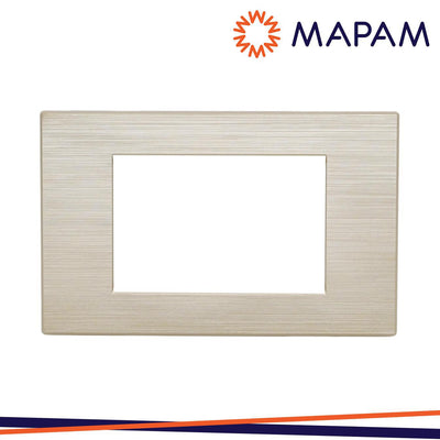 PLACCA TECNOPOLIMERO SPAZZOLATO M5004SL-13 JOY 4P CHAMPAGNE