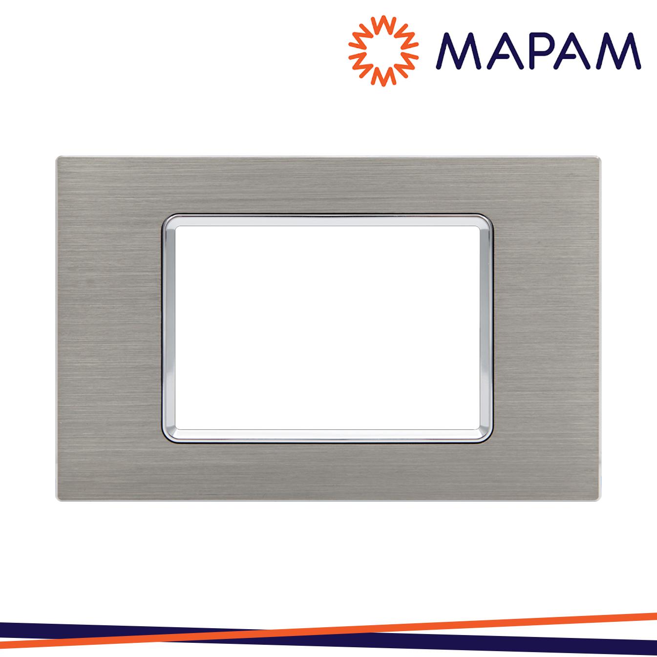PLACCA ALLUMINIO T1 8003LL-4 3P PLATINO