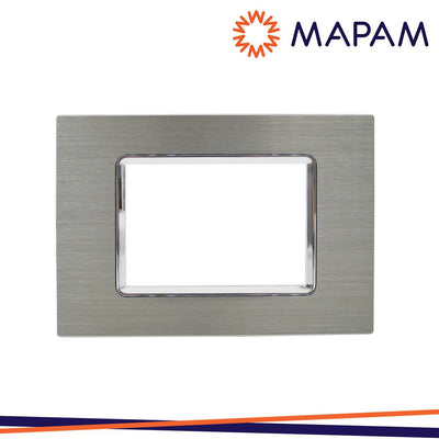 PLACCA ALLUMINIO T3-JOY M5003LL-4 3P PLATINO