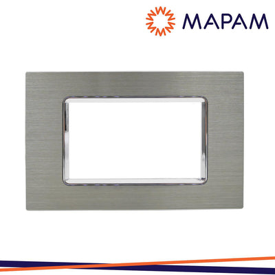 PLACCA ALLUMINIO T3-JOY M5004LL-4 4P PLATINO