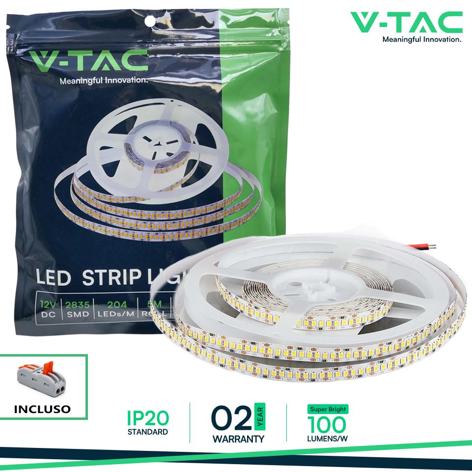 LED STRISCIA SMD2835 204 LEDS HIGH LUMEN 3000K IP20