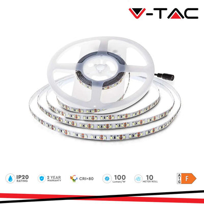 LED STRISCIA SMD2835 120 LEDS HIGH LUMEN 24V IP20 6500K DOUBLE PCB 10M ROLL