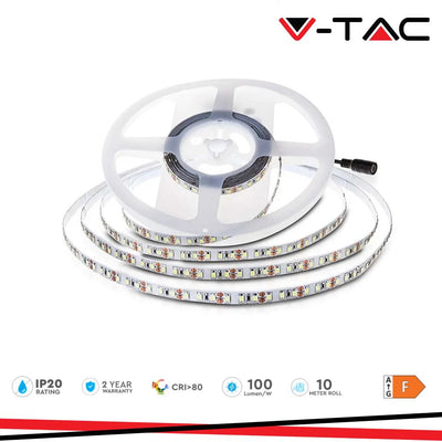 LED STRISCIA SMD2835 120 LEDS HIGH LUMEN 24V IP20 6500K DOUBLE PCB 10M ROLL