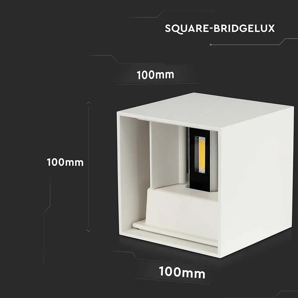 11W LED WALL LAMP BRIDGELUX CHIP WHITE CORPO BIANCO 4000K