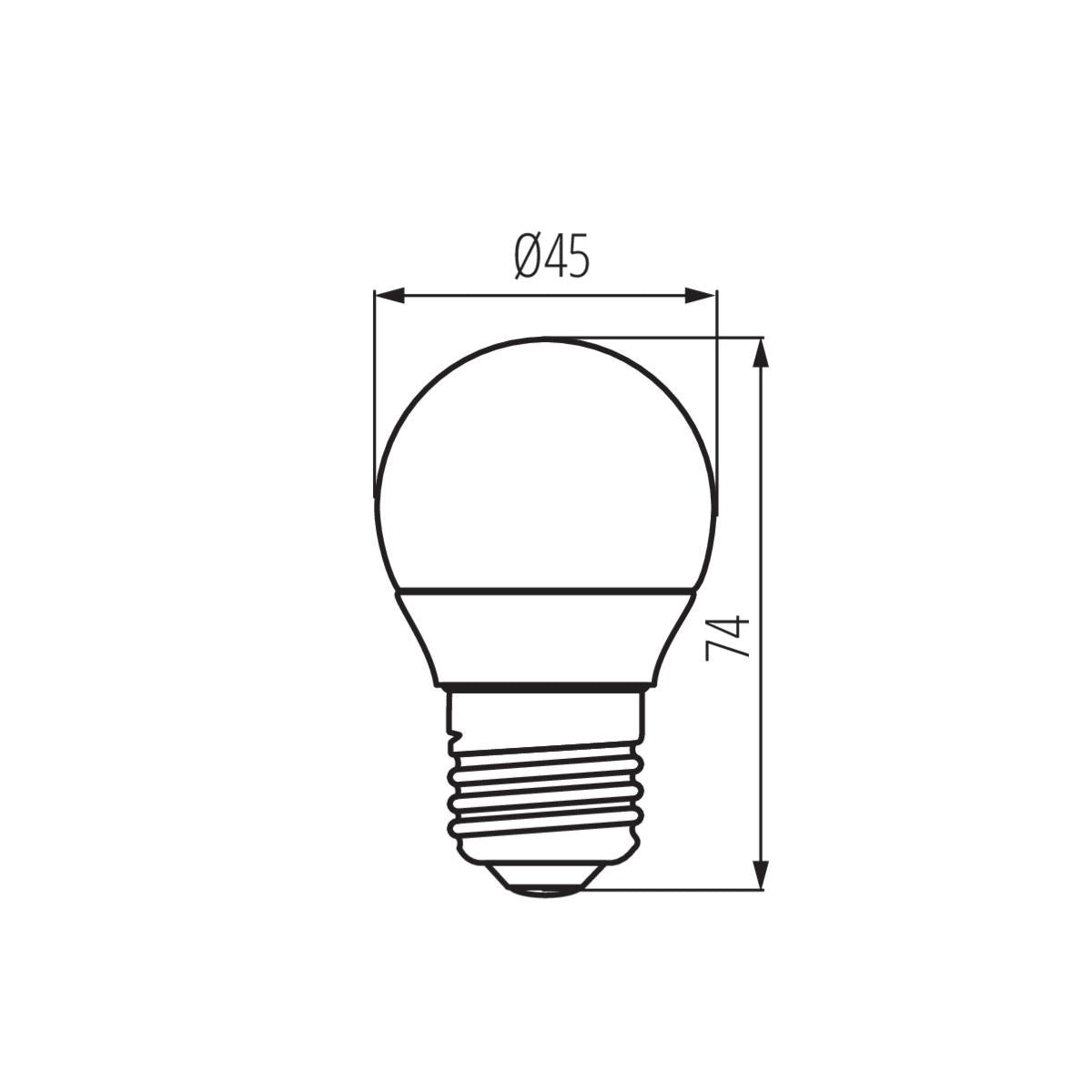 LAMPADINA LED IQ-LED G45E27 4,2W-CW - KANLUX