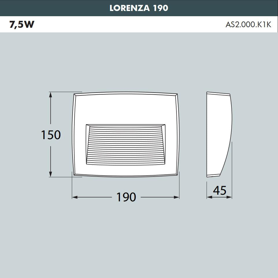 LORENZA 190 BIANCO LED R7S 7,5W CCT