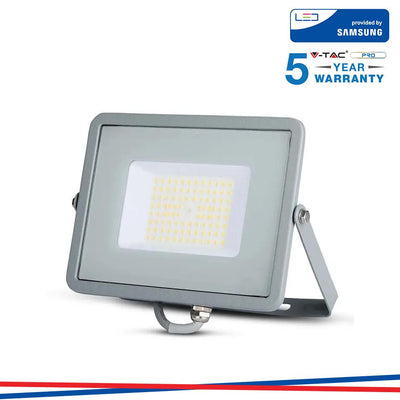 50W LED PROIETTORE SMD SAMSUNG CHIP SLIM CORPO GRIGIO 4000K